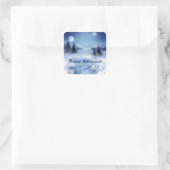 Sticker Carré Noël bleu (Sac)