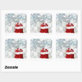 STICKER CARRÉ **NOËL** CADEAU (Feuille)