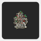 Sticker Carré Noël C'Est La Saison Jolly (Devant)