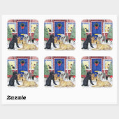 Sticker Carré Noël chaud (Feuille)