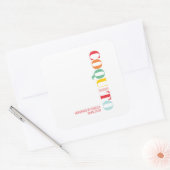 Sticker Carré Noël Coquito moderne (Enveloppe)