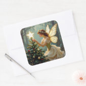 Sticker Carré Noël de fée enchantée (Enveloppe)