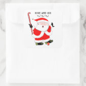 Sticker Carré Noël de hockey sur gazon (Sac)