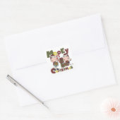 Sticker Carré Noël de Mooey (Enveloppe)