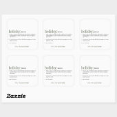 Sticker Carré Noël Définition Fête blanche (Feuille)