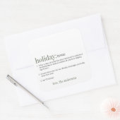 Sticker Carré Noël Définition Fête blanche (Enveloppe)