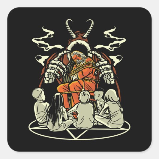 Sticker Carré Noël déplaisant (Devant)