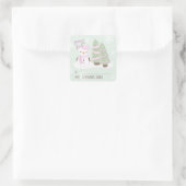 Sticker Carré Noël des motoneiges (Sac)