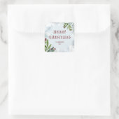 Sticker Carré Noël d'hiver (Sac)