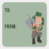 Sticker Carré Noël du dessin animé Belsnickel (Devant)