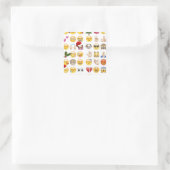 Sticker Carré noël emojis (Sac)