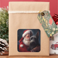 Noël festif écossais du Terrier Santa Claus