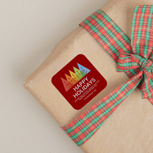 Sticker Carré Noël Géométrique moderne