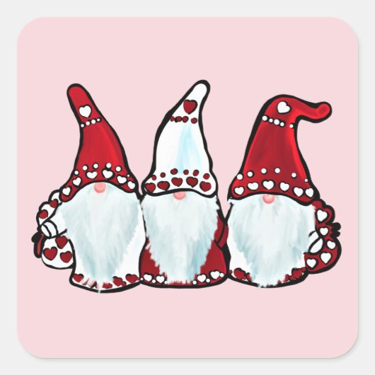 STICKER CARRÉ NOËL GNOME (Devant)