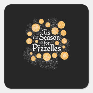 Sticker Carré Noël Italien C'Est La Saison Des Pizzelles