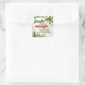 Sticker Carré Noël Jingle et Mingle (Sac)