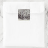Sticker Carré Noël : "Les Compliments de la saison" (Sac)