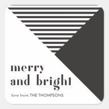 Noël moderne géométrique noir et blanc