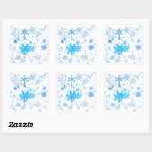 Sticker Carré Noël neige (Feuille)