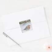 Sticker Carré Noël neige hiver neige (Enveloppe)