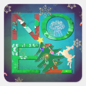 Sticker Carré Noel Noël (Devant)