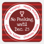 Sticker Carré Noël Non Pékin 25 décembre (Devant)