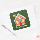 Sticker Carré Noël pain d'épices ajouter message maison autocoll (Enveloppe)