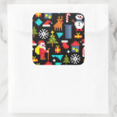 Sticker Carré Noël Pixel (Sac)