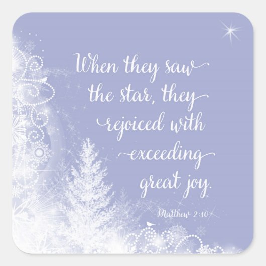 Sticker Carré Noël - Quand ils ont vu l'étoile (Devant)