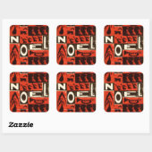 Sticker Carré Noel Rouge (Feuille)