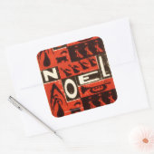 Sticker Carré Noel Rouge (Enveloppe)
