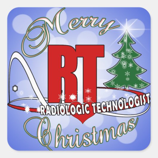 STICKER CARRÉ NOËL RT TECHNOLOGUE RADIOLOGIQUE (Devant)