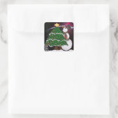 Sticker Carré Noël Snowman Surprise Holidays (Sac)