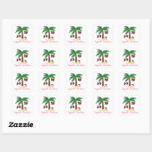 Sticker Carré Noël tropical (Feuille)