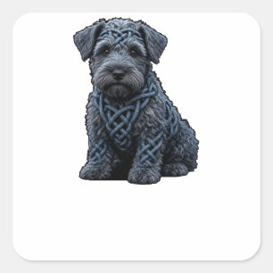 Sticker Carré Nœud celtique Kerry Blue Terrier
