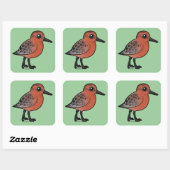 Sticker Carré Noeud rouge (Feuille)