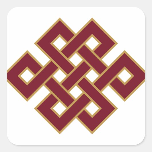 Sticker Carré noeud sans fin (Devant)