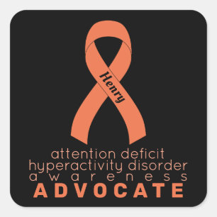 Sticker Carré noir ADHD Advocate