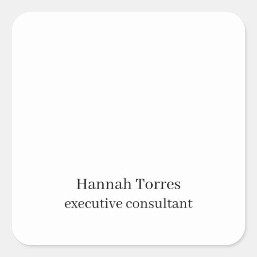 Sticker Carré Noir & Blanc tendance Plaine Créative Moderne (Devant)