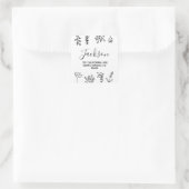 Sticker Carré noir et blanc (Sac)