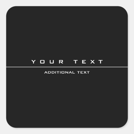 Sticker Carré Noir et blanc au style unique (Devant)