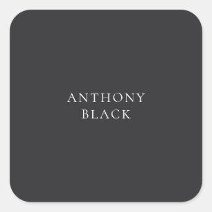 Sticker Carré Noir mat minimaliste élégant classique simple