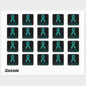 Sticker Carré noir PTSD Advocate (Feuille)
