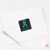 Sticker Carré noir PTSD Advocate (Enveloppe)