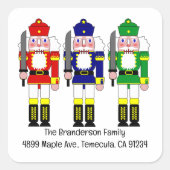 Sticker Carré Noisette Soldats Noël (Devant)