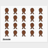 Sticker Carré noix de caniche (Feuille)