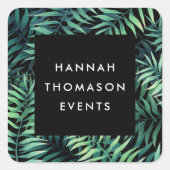 Sticker Carré Nom commercial botanique tropical (Devant)