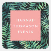 Sticker Carré Nom commercial botanique tropical (Devant)