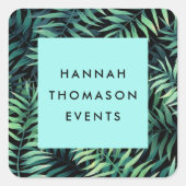 Sticker Carré Nom commercial botanique tropical (Devant)