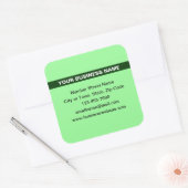 Sticker Carré Nom commercial en surbrillance sur le vert clair (Enveloppe)